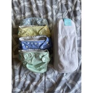 Charlie Banana Reusable 4 OS Baby Cloth Diapers + 11 Small & Med/Large Inserts